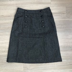 H & M Skirt Size 6 Gray Wool Blend
